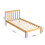 Comfy Living (3ft Single, Caramel) Riga Wooden Bed Frame 2
