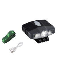 Kompakte, wiederaufladbare Hutlampe mit ultraheller LED-Scheinwerferlampe mit Bewegungssensor für Laufen, Camping, Jagen und mehr, wasserdicht und