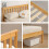 Comfy Living (4ft6 Double, Caramel) Riga Wooden Bed Frame 7
