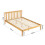 Comfy Living (4ft6 Double, Caramel) Riga Wooden Bed Frame 2