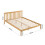 Comfy Living (5ft Kingsize, Caramel) Riga Wooden Bed Frame 2