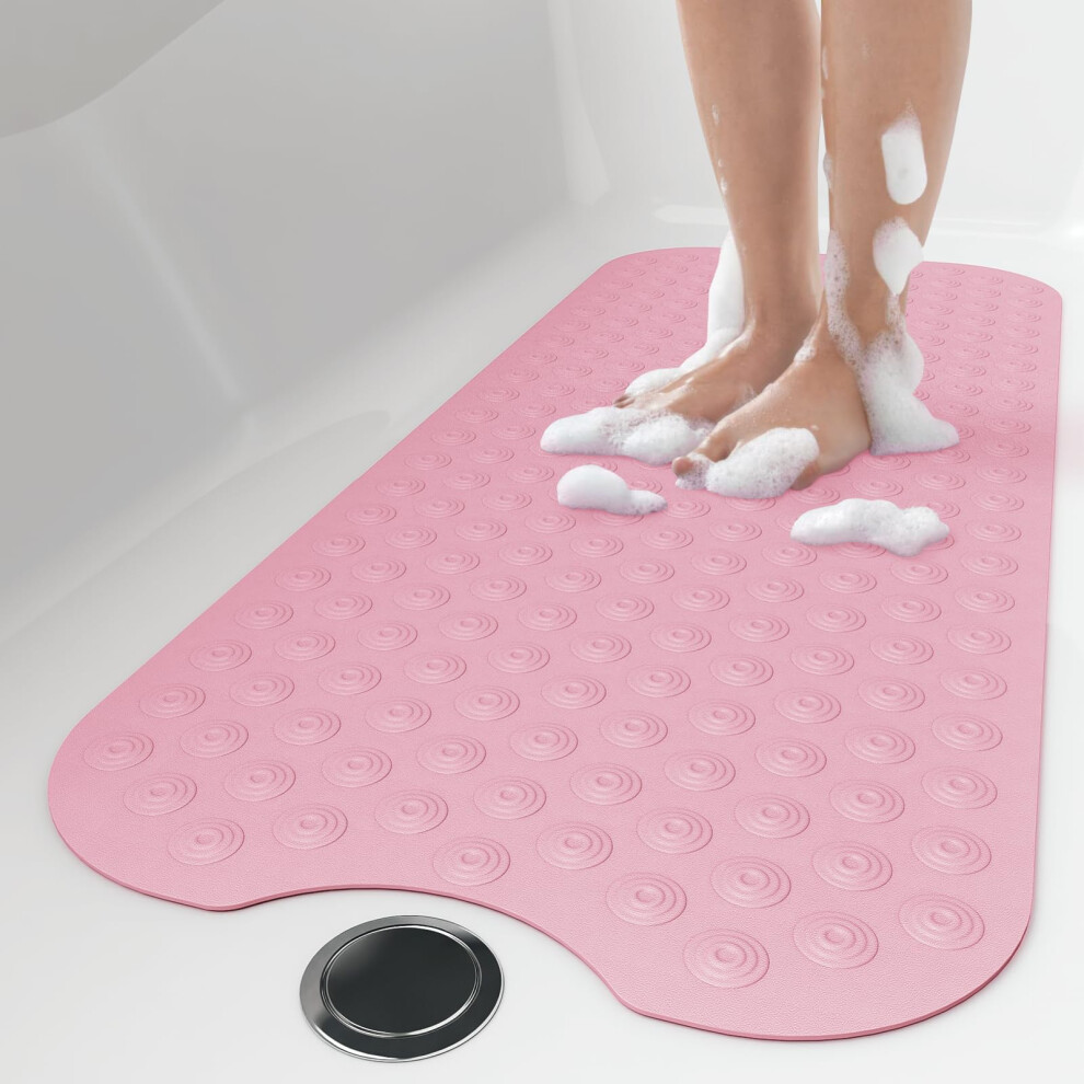 Yolife No Suction Cup Bath Mat: 40X100cm Extra Long Bathmat?Perfect For Refinished Bathtub Mat?Made Of Nature Rubber?A Blessing For The Elderly And 5051221426662