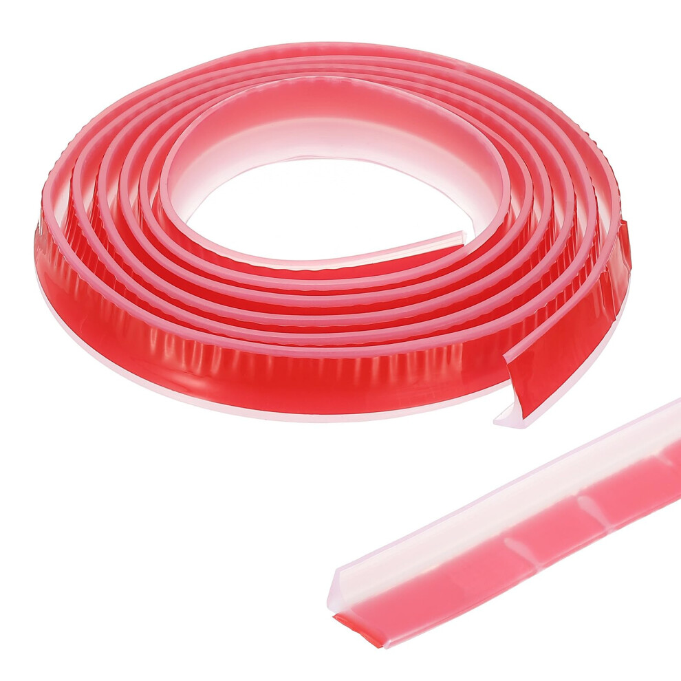 Patikil 118 Inch Collapsible Shower Threshold Water Dam Guard, Shower Stopper Barrier Self Adhesive Sink Splash Guard For Frameless Shower Door 5051221422602