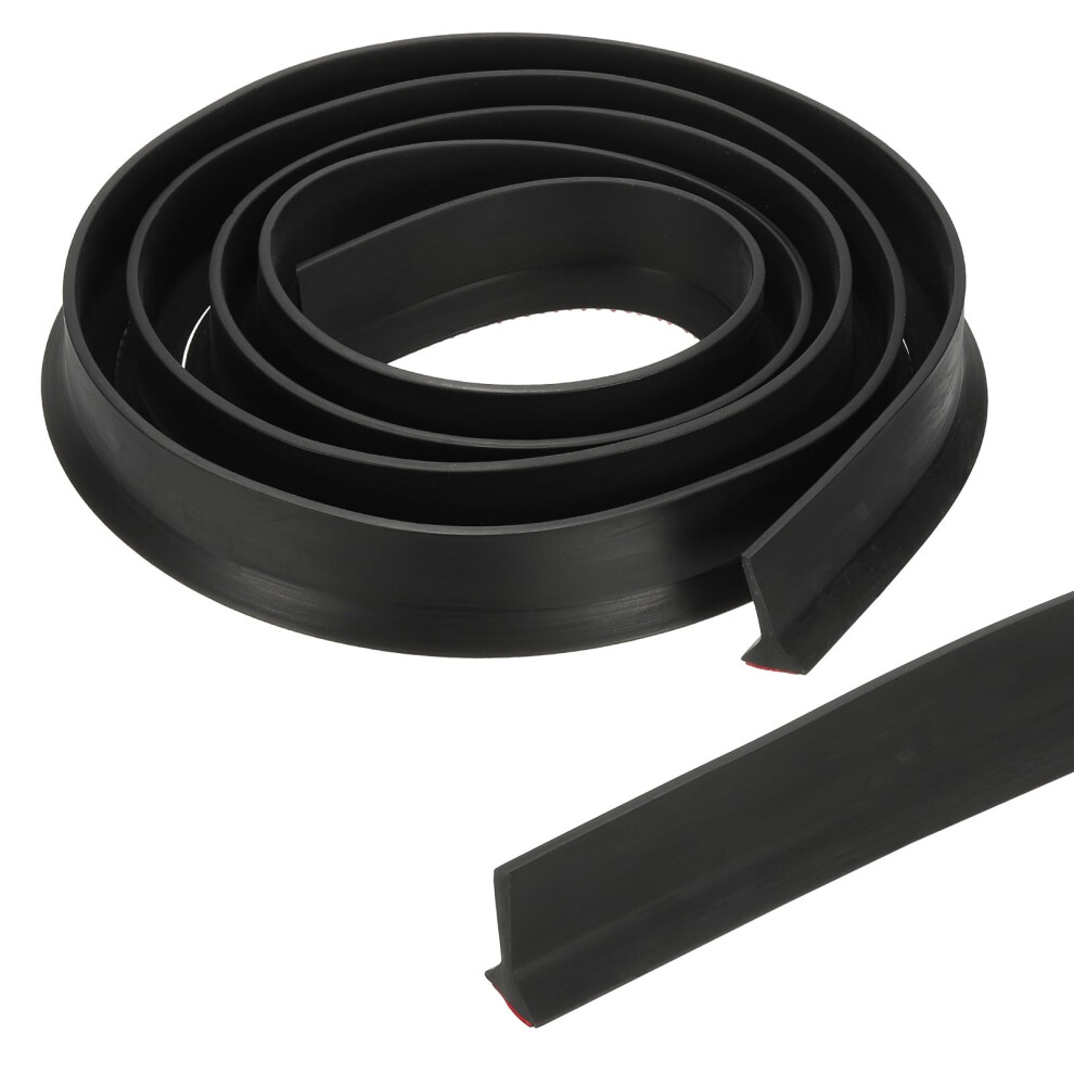 79 Inch Collapsible Shower Threshold Water Dam Guard, Shower Stopper Barrier Self Adhesive Sink Splash Guards For Frameless Shower Door Black Patikil