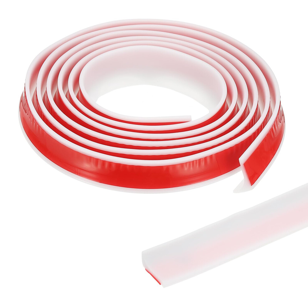 Patikil 118 Inch Collapsible Shower Threshold Water Dam Guard, Shower Stopper Barrier Self Adhesive Sink Splash Guard For Frameless Shower Door 5051221422428