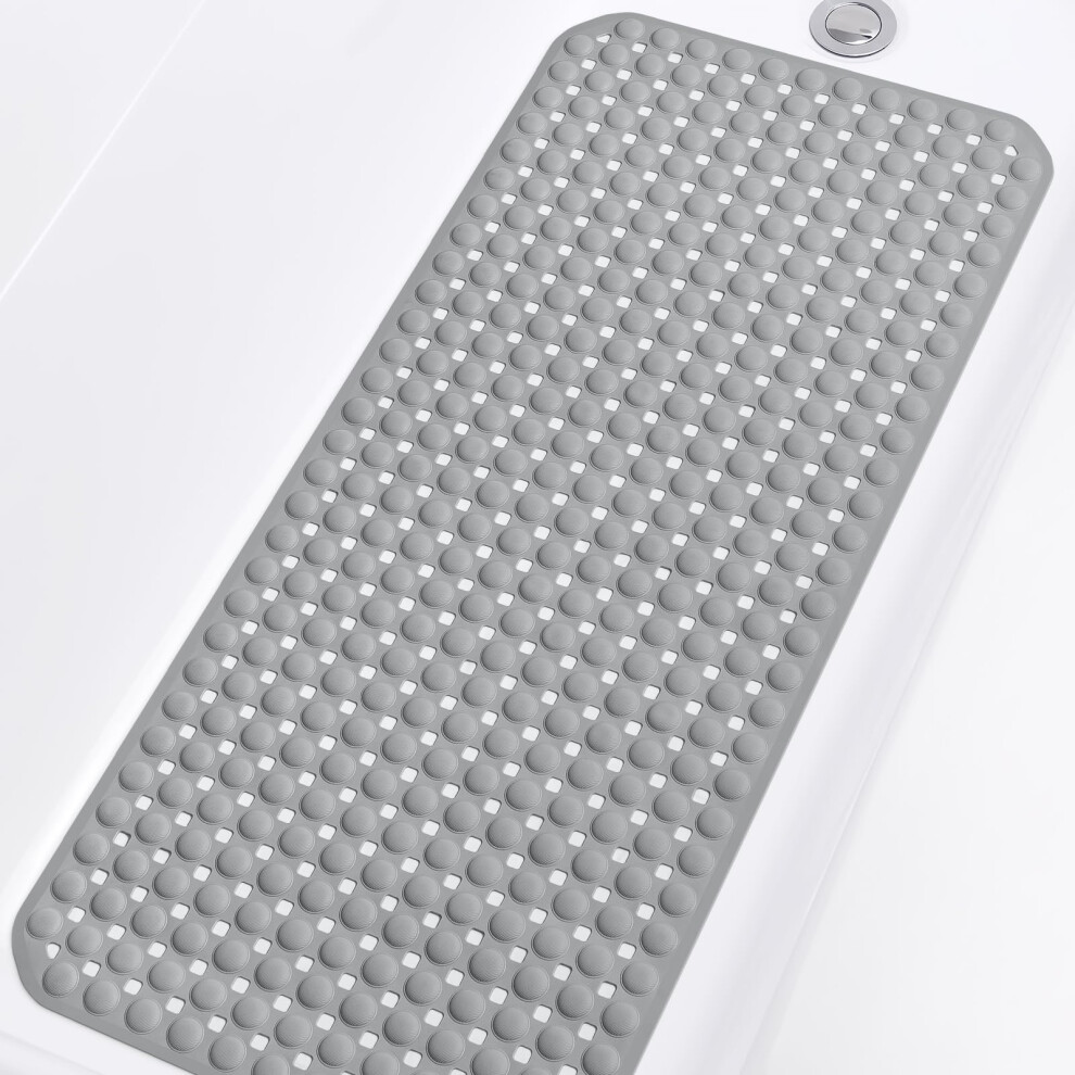 Yolife Bathtub Mat Non Slip, 91X41 Cm Bath Tub Shower Mat For Inside Shower Bathroom, Strong Suction Cups Big Drain Holes Quick Drain, Machine 5051221426273