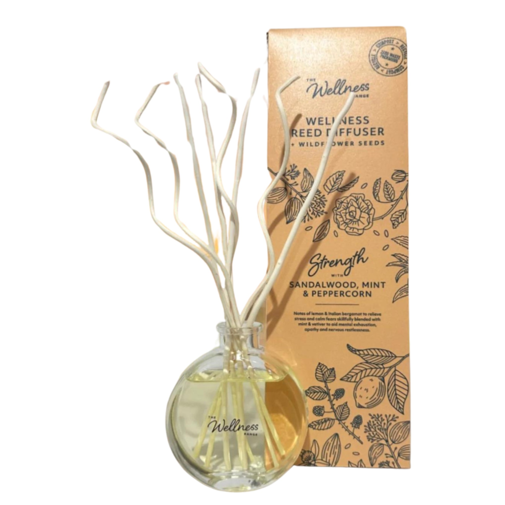 Potters Crouch Wellness Reed Diffuser - Strength (Sandalwood Mint & Peppercorn