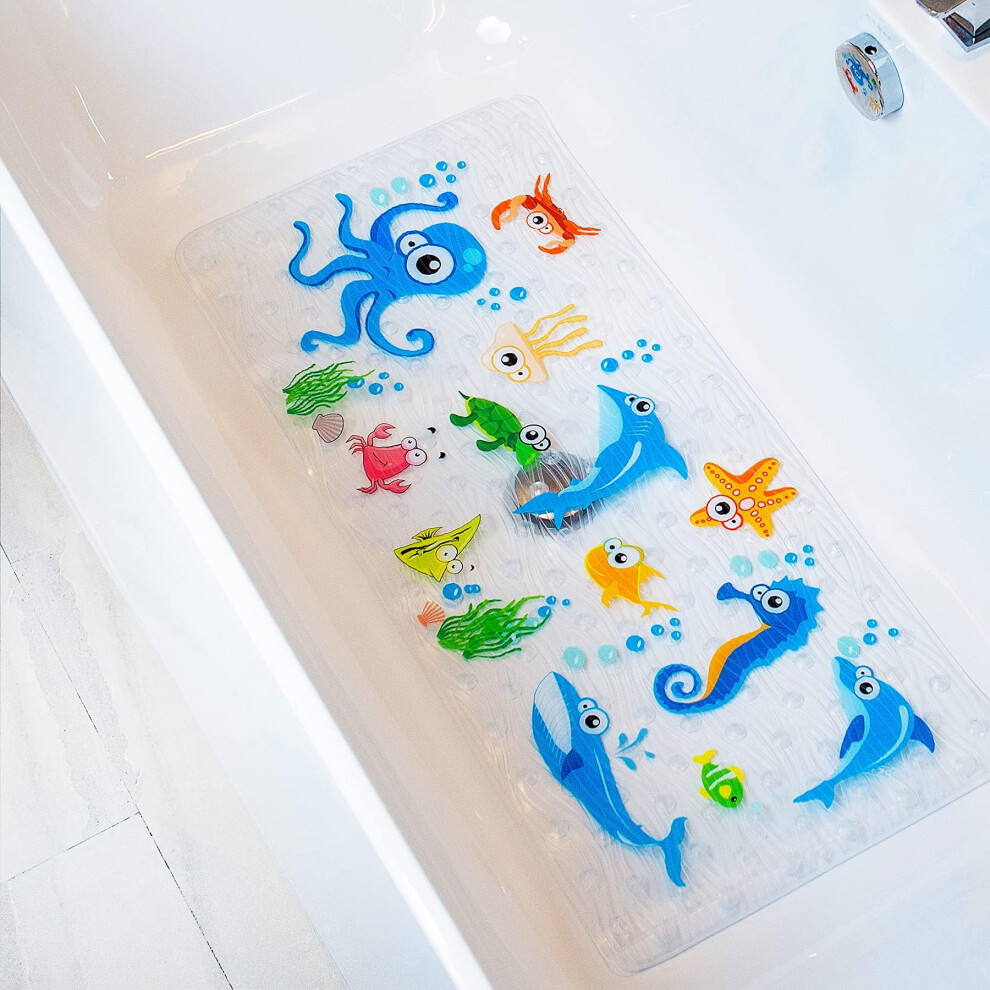 Beehomee Bath Mats For Tub - Large Cartoon Non-Slip Bathroom Bathtub Mat Anti-Slip Shower Mats For Floor 89 X 38 Cm,Machine Washable Xl Size Bathroom 5051221430027