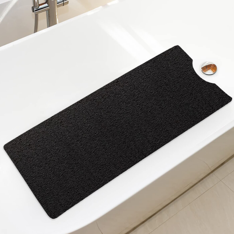 Bingobang Bath Mats Non Slip,Shower Mat Rubber 100X40cm,Extra Soft Anti-Mould, Machine-Washable,For Bathroom Floor,Bathtub(Black) 5051221431727