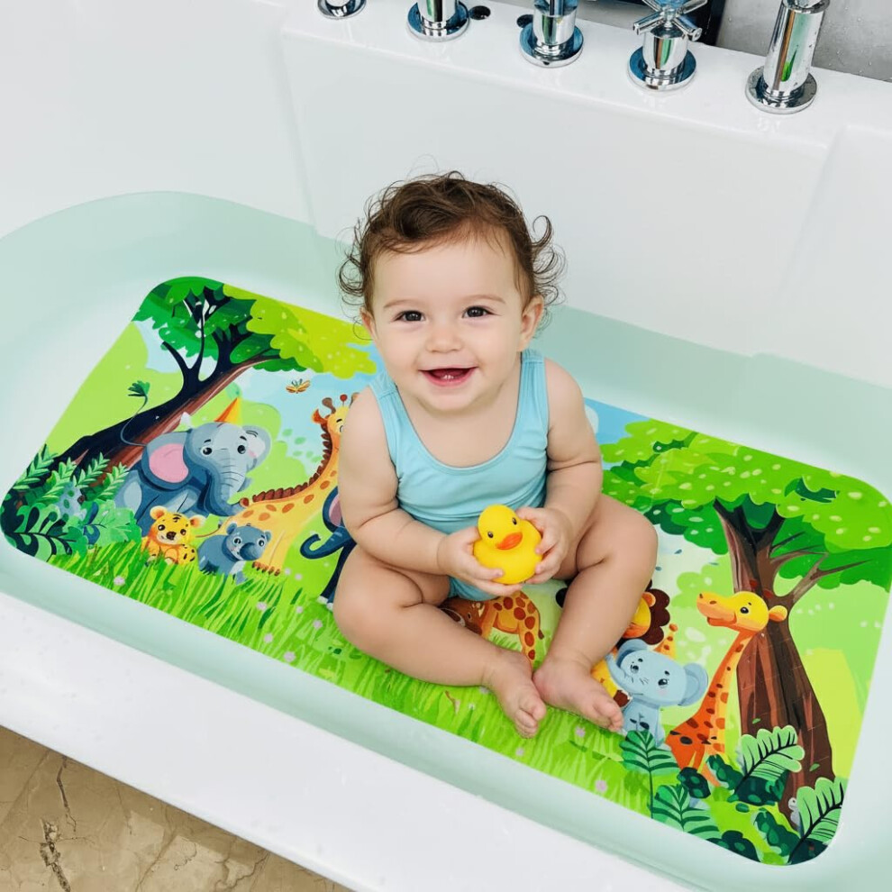 Beehomee Non Slip Bath Mat For Tub,Cartoon Slip-Resistant Mat For Kids Bath Tub - Anti-Slip Bathtub Mat - Non-Slip Shower Floor Mat For Toddlers And Baby Bath