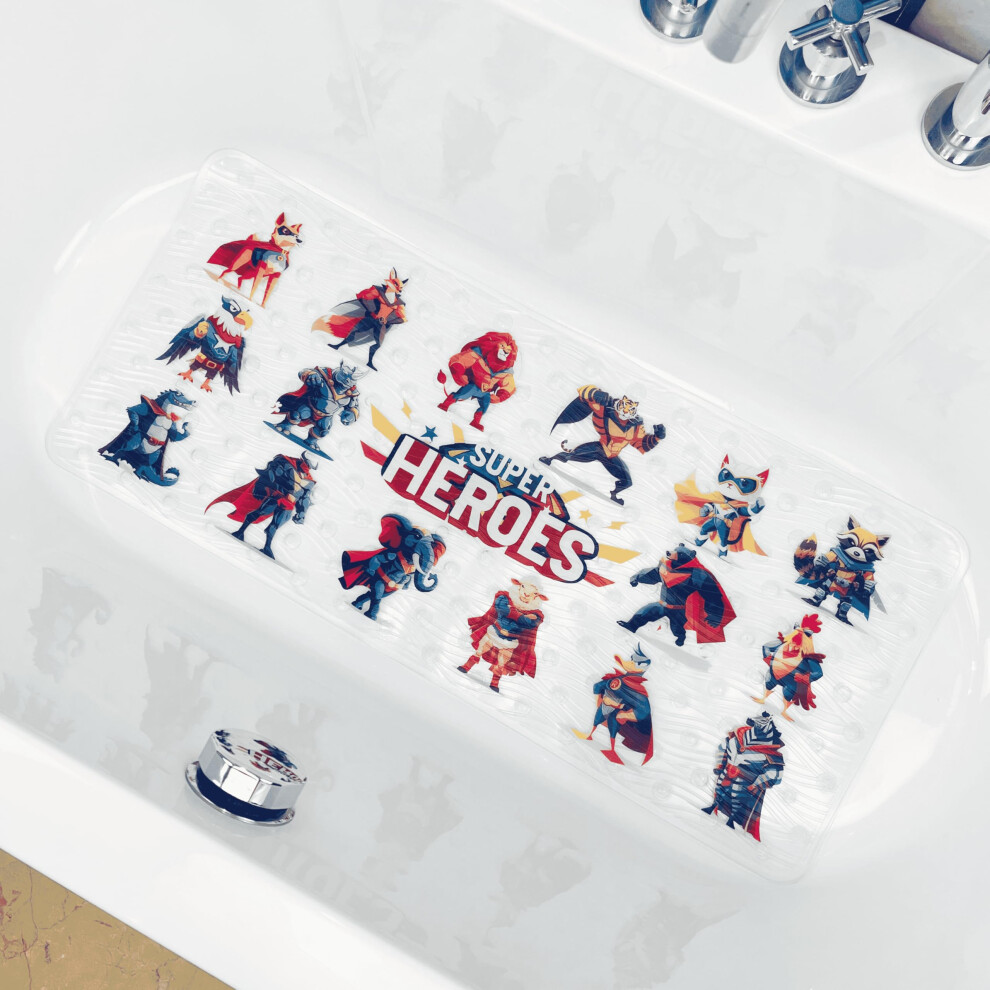 Beehomee Non Slip Bath Mat For Tub,Cartoon Slip-Resistant Mat For Kids Bath Tub - Anti-Slip Bathtub Mat - Non-Slip Shower Floor Mat For Toddlers And Baby Bath