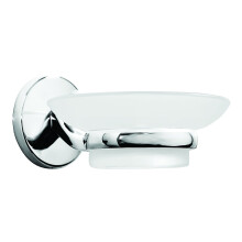 Croydex QM641941 Hampstead Wall Mounted Soap Dish with Zinc Alloy Construction, Chrome