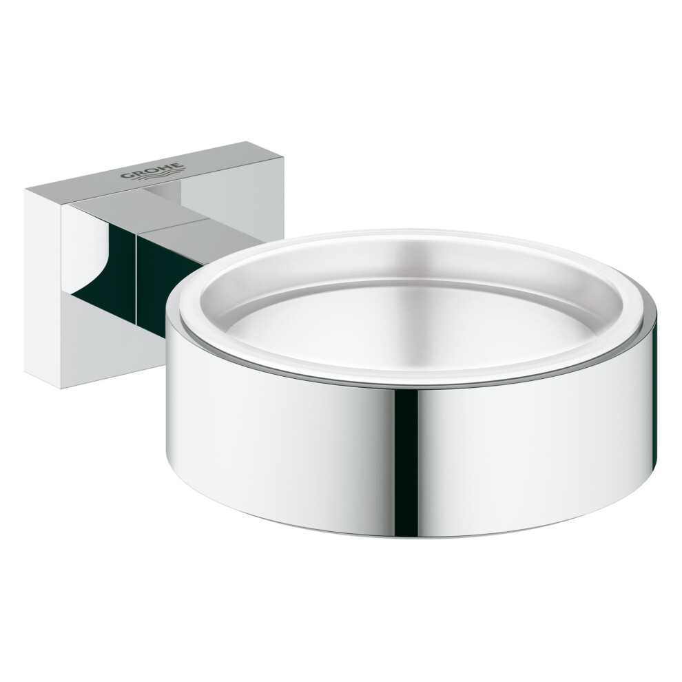 Grohe 40508000 Essentials Cube Glass Soap Dish Holder