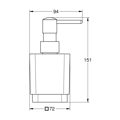 Grohe GROHE Selection Cube Soap Dispenser Chrome 40805000 2