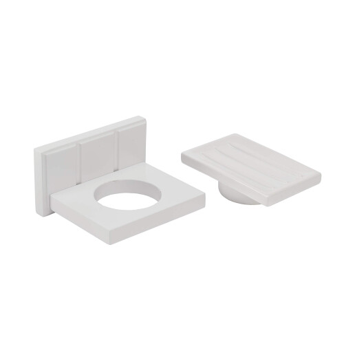 Croydex Croydex Soap Dish, Pine, White, One Size 1