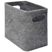 DuneDesign Toiletpaper Storage - Felt Box for 4 Toilet Rolls - Bathroom Decoration Storing Case Grey