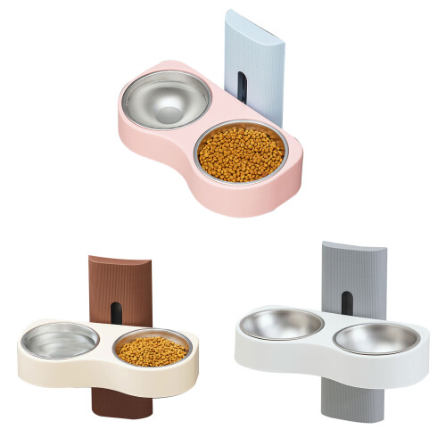 Bol d'alimentation pour chats de grande capacité, Double bol-2 1