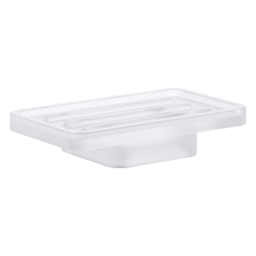 Grohe Selection | Bathroom Accessories | Cube Soap Dish | Glass Matt | 40806000
