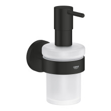 GROHE Start QuickFix Soap Dispenser with Holder (Metal and Glass, Filling Quantity 160 ml, Concealed Fastening, Including Screws and Dowels, Easy to