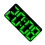 Easy to Read Digital Wall Clock with-Black shell green li 1
