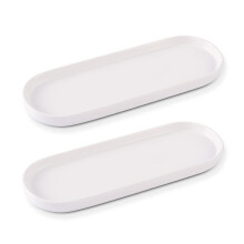 Ceramic Sink Tray, Bathroom Counter Tray, Bathtub Tray, Cosmetics Dish, Candle Tray, Perfume Shampoo Liquid Soap Tray Simple Style Design Suit for