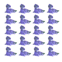 Petites Figurines de lézards lumineux, 20 pièces, en-Violet