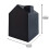Umbra Umbra Casa Tissue Box Cover, Black 2