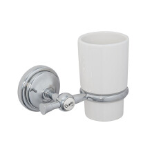 Croydex Flexi-Fix 1919 Easy to Fit Tumbler,Chrome,10.2 x 14.2 x 11.5 cm