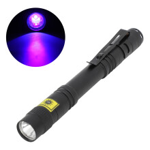 UV 365nm LED Blacklight Flashlight for Detection, 13cm, Aluminum