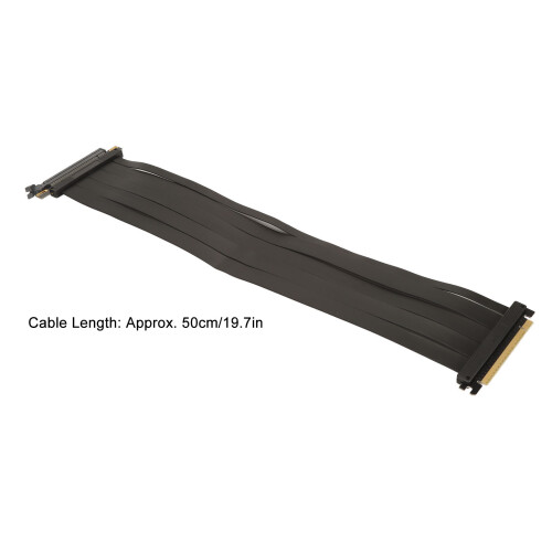 Gaming GPU Riser Cable 50cm PCIE 4.0 X16 Shielded 180 Vertical Extension 1