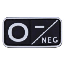 Blood Type PVC Velcro Patch A B AB O Pos Neg 5x2.5cm Military Outdoor Gear Identification