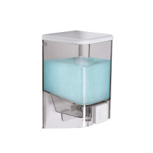 Croydex Soap Dispenser - Transparent, 1L Wall Mounted Soap Dispenser, Easy Refill Lid, Simple Screw to Wall, All Fixings Included - Perfect Shower Gel
