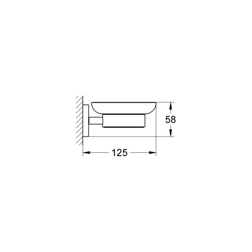 Grohe GROHE 40444001 Essentials Soap Dish and Silver Holder 1