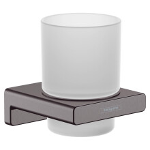 hansgrohe AddStoris Toothbrush tumbler, brushed black chrome, 41749340