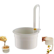 Kitchen Sink Strainer Basket with OneClick Garbage Release, Hanging Food Catcher, White