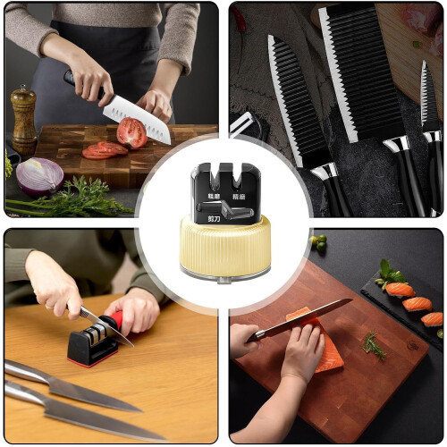 Portable manual sharpening stone for scissors, shears, kitchen knives 2