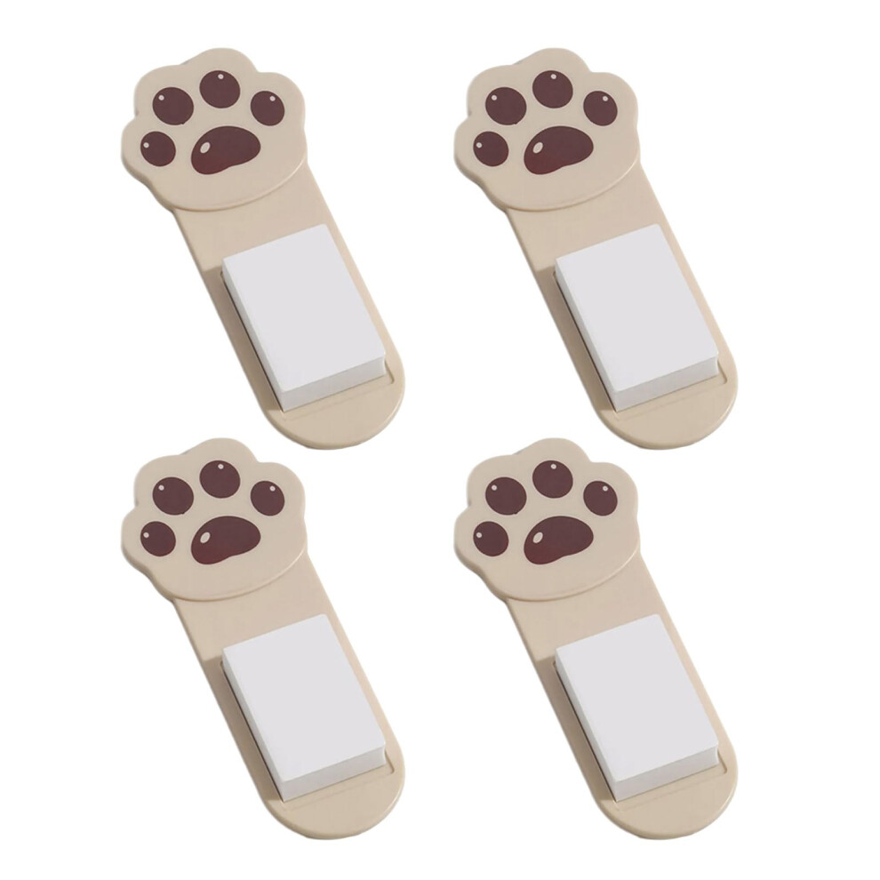 4 Pieces Cartoon Cats Paws Toilet Seat Handle Lifter Nonslip Adhesive Design For Home Hotel Travel Bathroom Hygienes Coffee