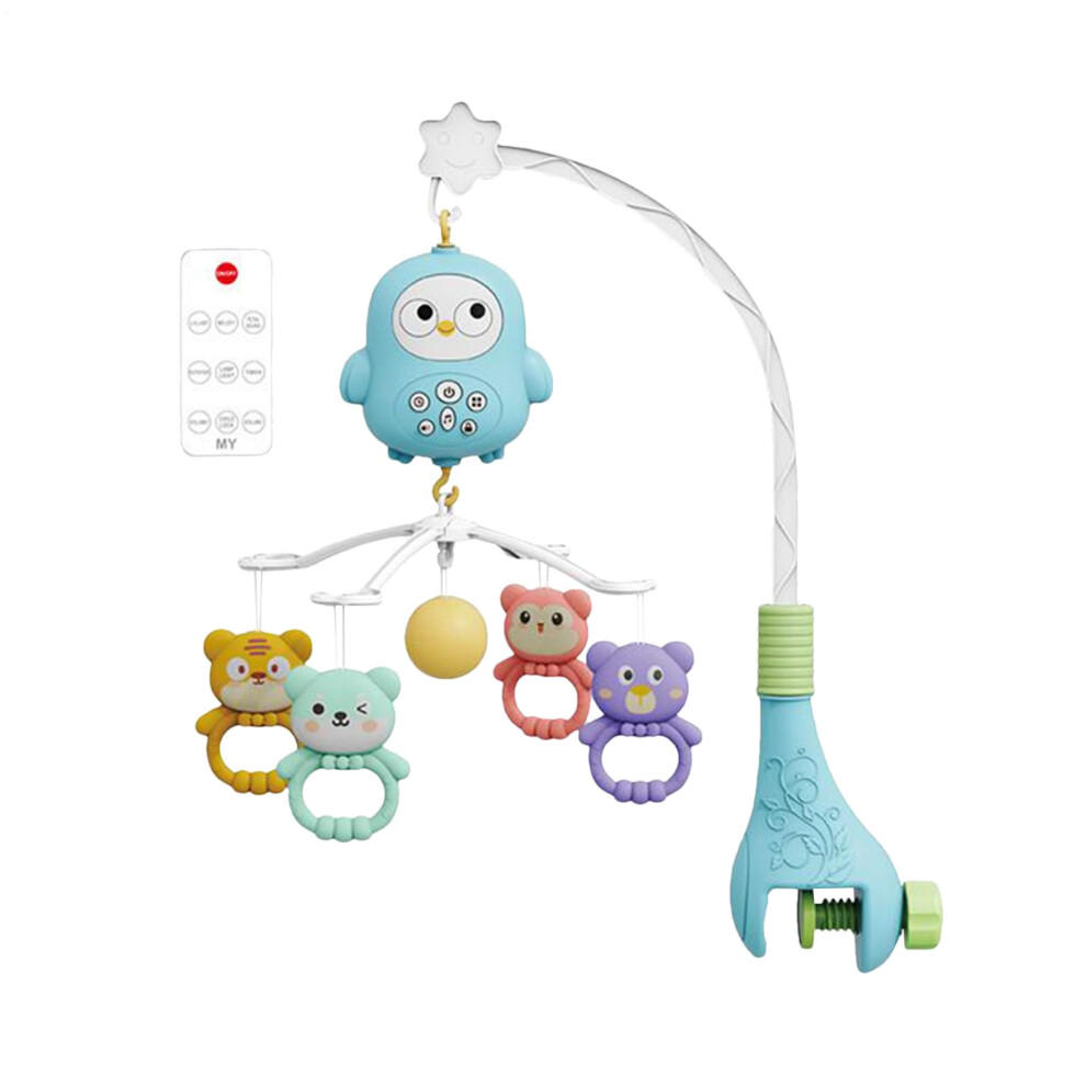 Baby Mobile For Crib - Portable Crib Mobile For Bassinet, Toddler Bed Bell Rattle For Nursery And Playpen Blue
