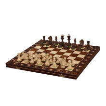 Sunrise Chess Elegant Handfired Wooden Figures HandPainted Chessboard