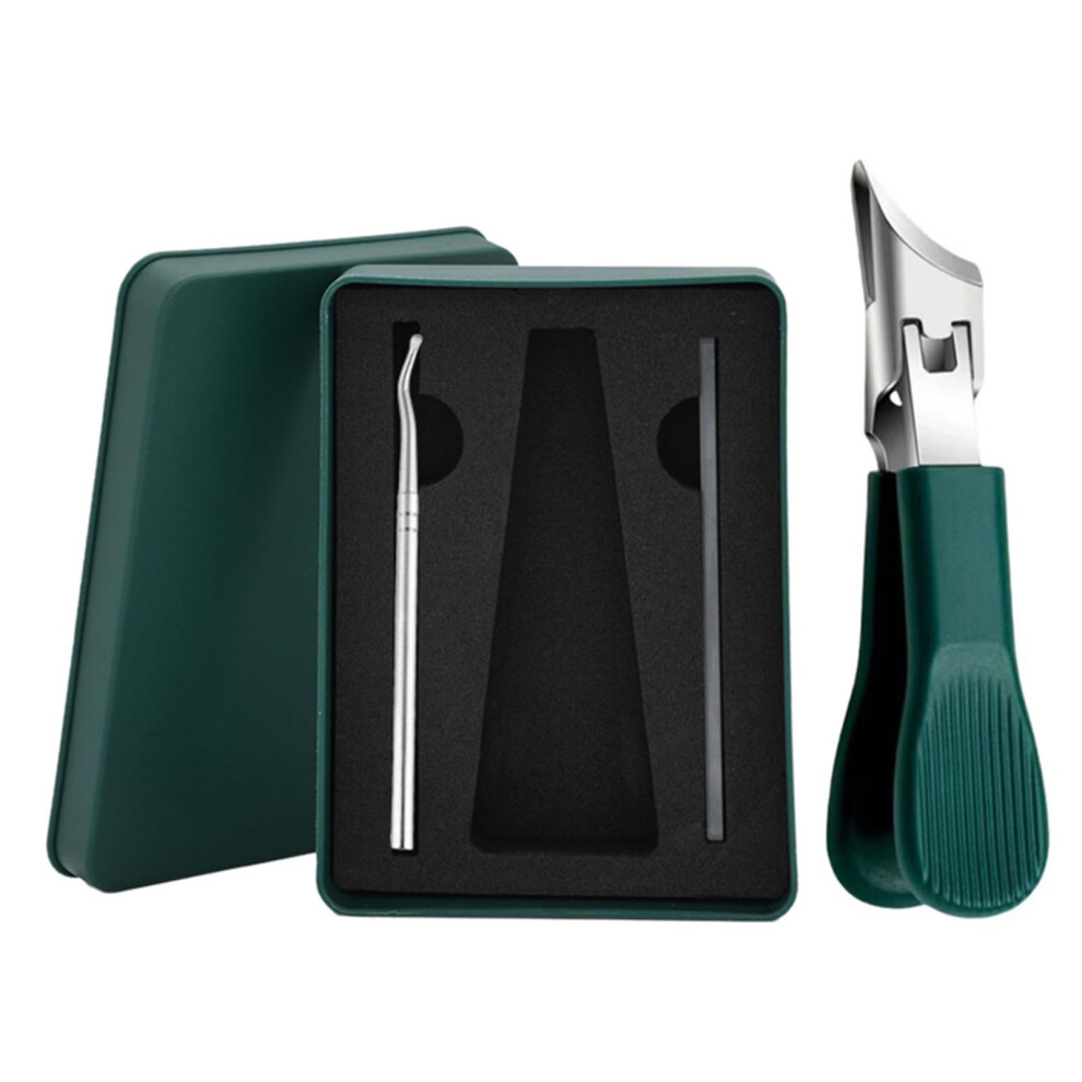 Toenail Clippers for Thick Nails Stainless Steel AntiSplash Ergonomic Grip for Seniors