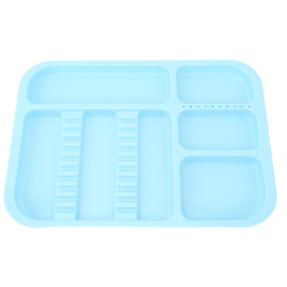 Lightweight Blue Plastic Tray for Dental and Cosmetic Tools