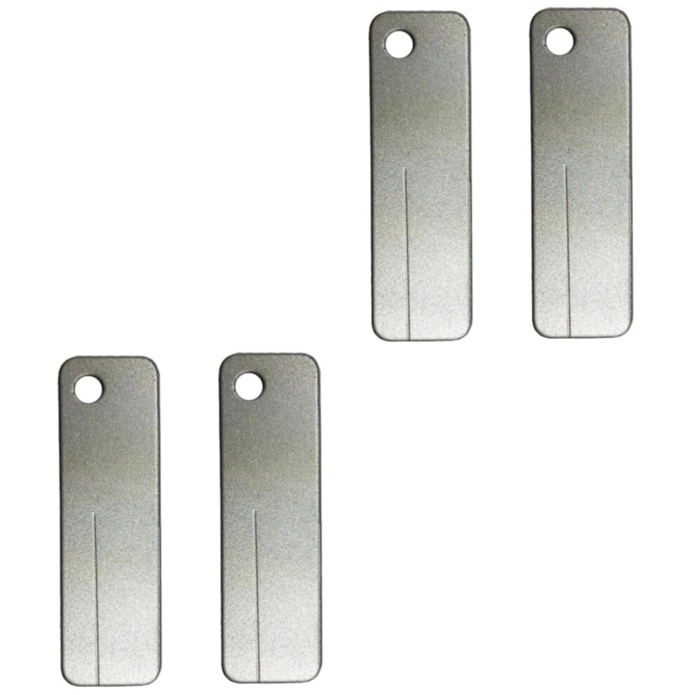 Set Of 4 Whetstone Doublesided Blade Sharpener Diamond Grinding Stone Silver 8.3X1.8x0.3cmx2pcs 9365049022347