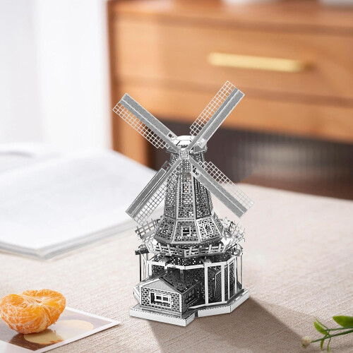 Dutch Windmill Model Building Kit  3D Windmill Assembly Kit with Figures  Educational Learning Toy Construction Set for Kids 1