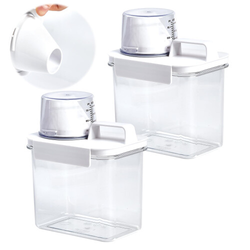 2pcs1100ML washing powder storage, laundry detergent storage,laundry detergent dispenser container