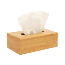 OSCO Bamboo Rectangular Tissue Box | Tissue Holder | Napkin Dispenser | Tissue Cover | Tissues Not Included | H8.5 x W25 x D14 cm |