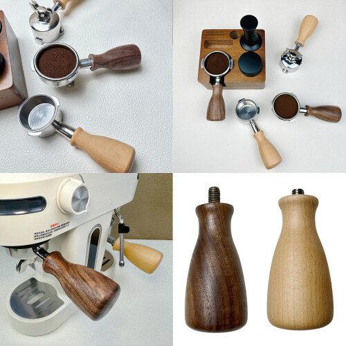Wood  Portafilter Handle for M10- Walnut bottle handle 2