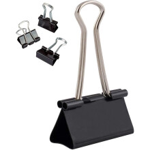 Pinces à reliure extra larges pour fournitures de bureau, fixation sécurisée et résistantes à la rouille, réutilisables.