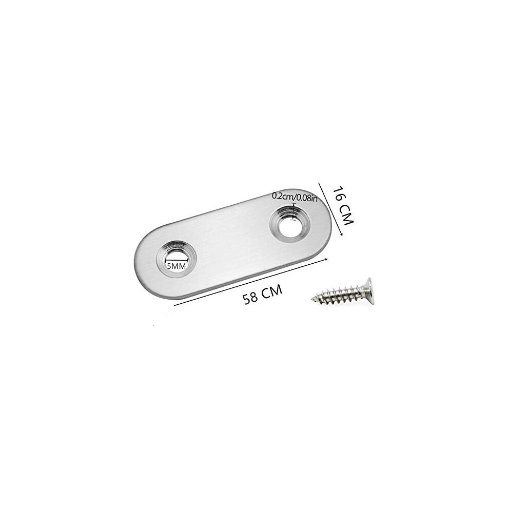 Corner Braces Support For Furniture Repair, Joint Angle Shelf Brackets Rust Free L Bracket With Screws, Robust Stainless Steel Construction 60X16mm 9128293420853
