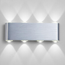 Corpo della lampada in lega di alluminio, lega di alluminio pressofuso, lampada da parete a LED da 8W per decorazione d'interni, antivento,