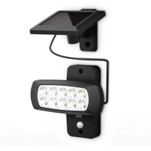 Lampe extérieure sans fil, lampe de sécurité solaire à induction de présence avec capteur PIR, économie d'énergie, étanche IP65 pour maison,
